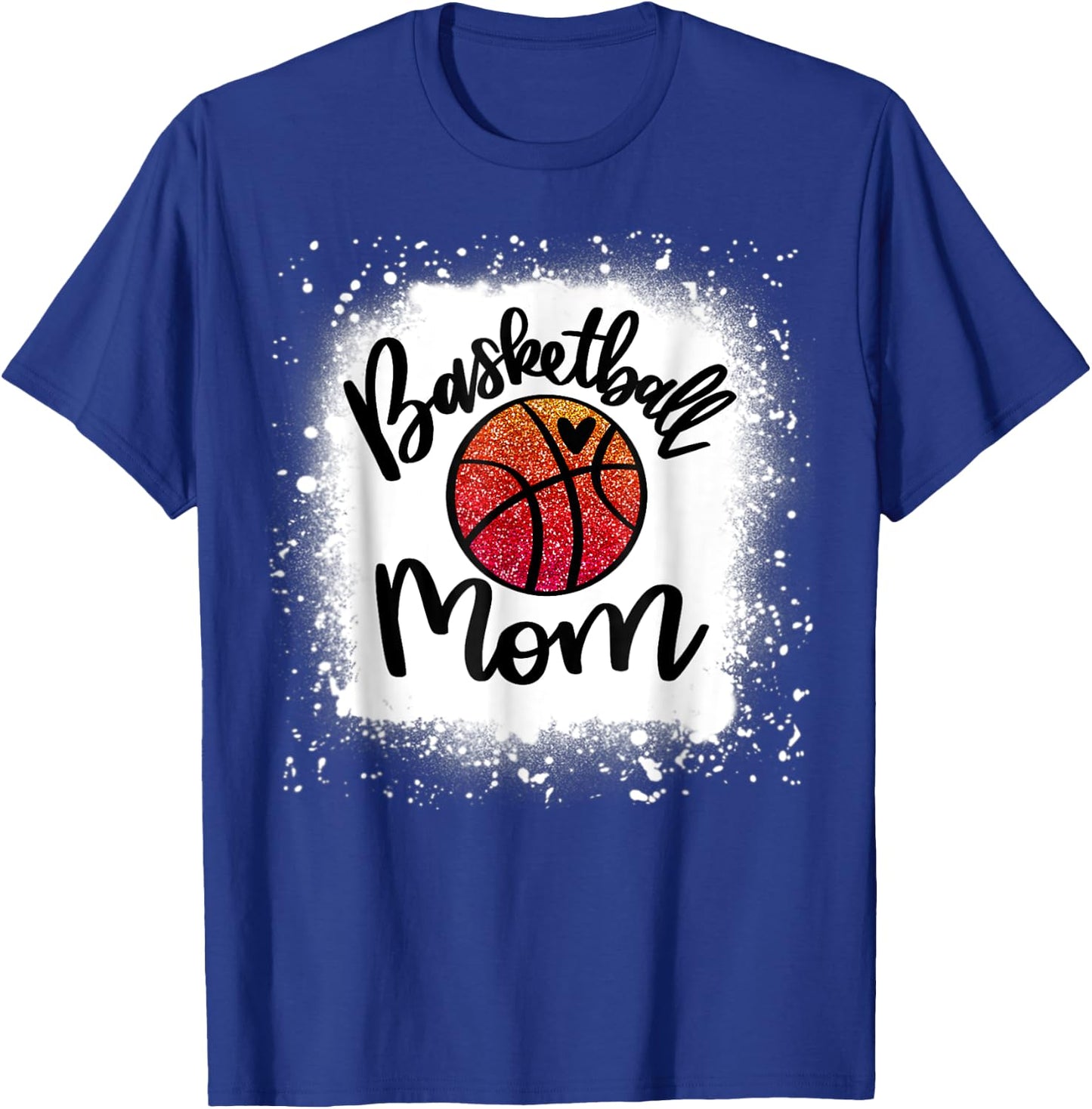 Leopard Bleached Basketball Mom Game Day Gift T-Shirt - T-Shirt | Royal