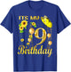 Its My 9th Birthday 9 Year Old Girl Sunflower Butterfly T-Shirt - T-Shirt | Royal