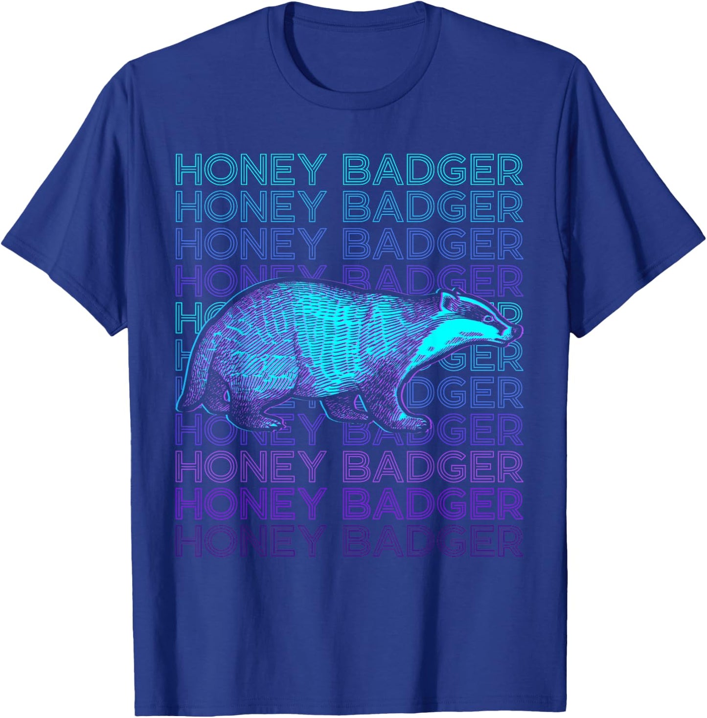 Honey Badger Retro T-Shirt - T-Shirt | Royal