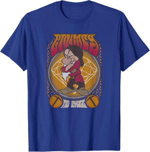 Disney Snow White & The Seven Dwarfs Grumpy Seventies Poster T-Shirt - T-Shirt | Royal