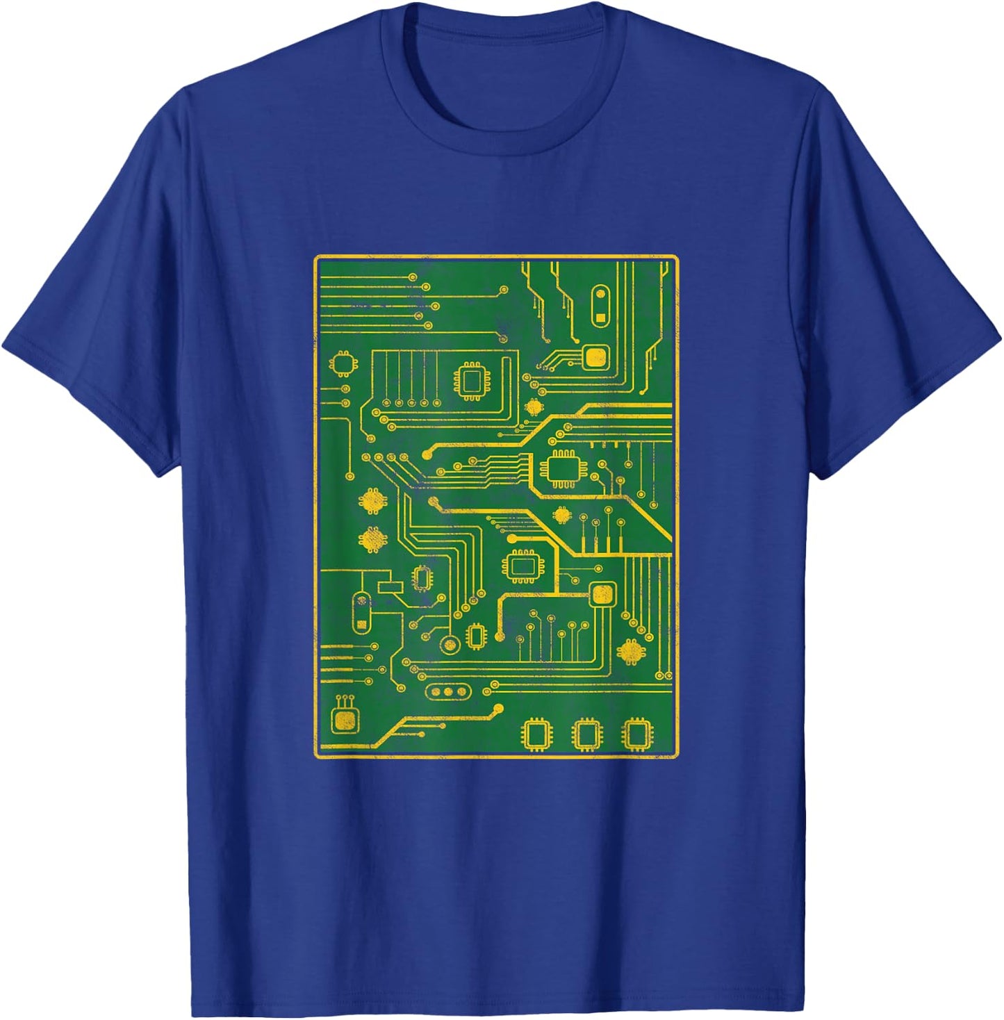 Computer Repair Tech Technician Motherboard Printed Circuit Board T-Shirt - T-Shirt | Royal