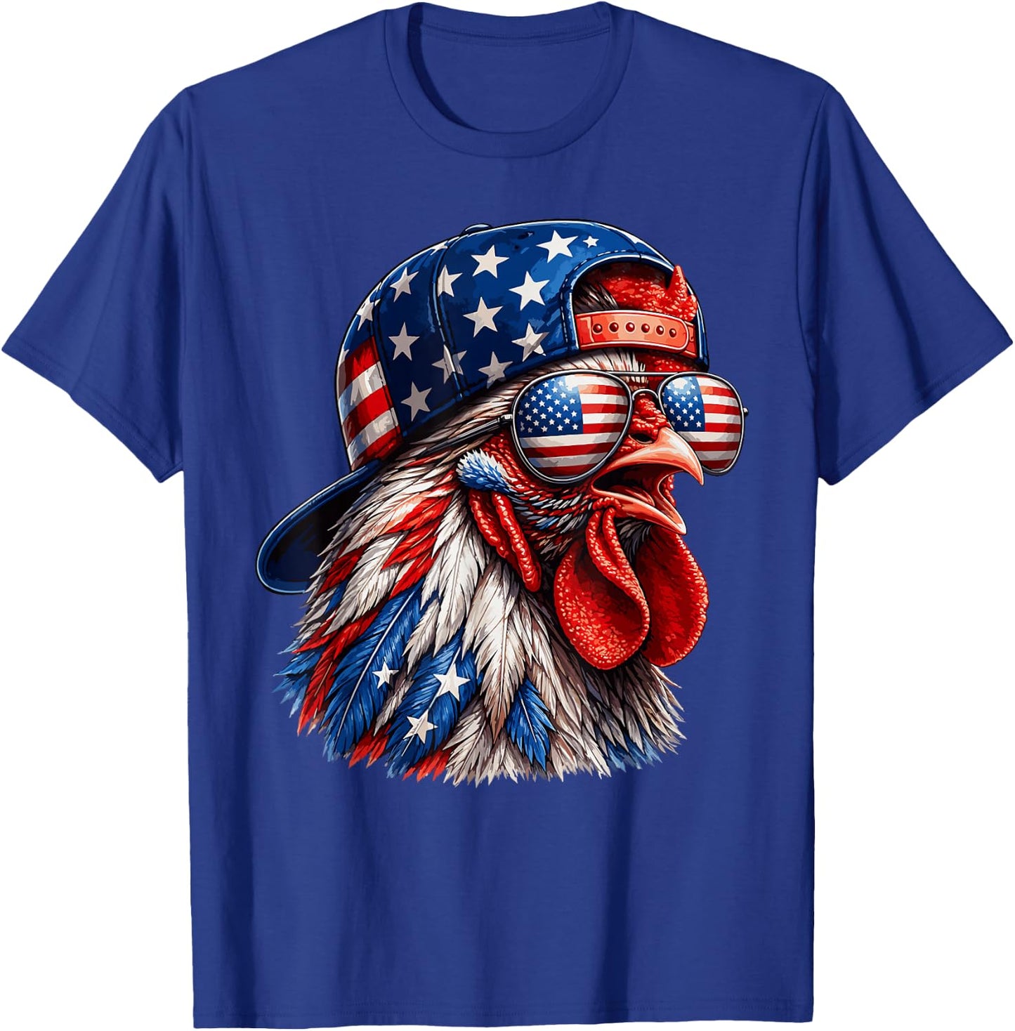 4th of July Funny Chicken USA American Flag Patriotic Boys T-Shirt - T-Shirt | Royal