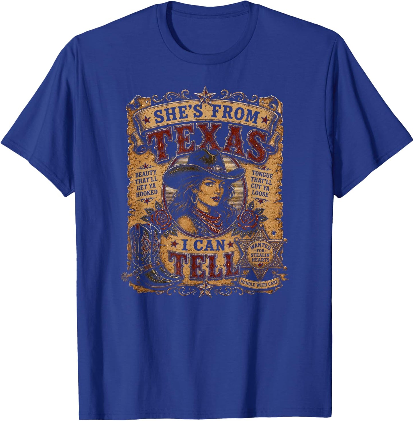 She's from Texas I Can Tell T-Shirt - T-Shirt | Royal
