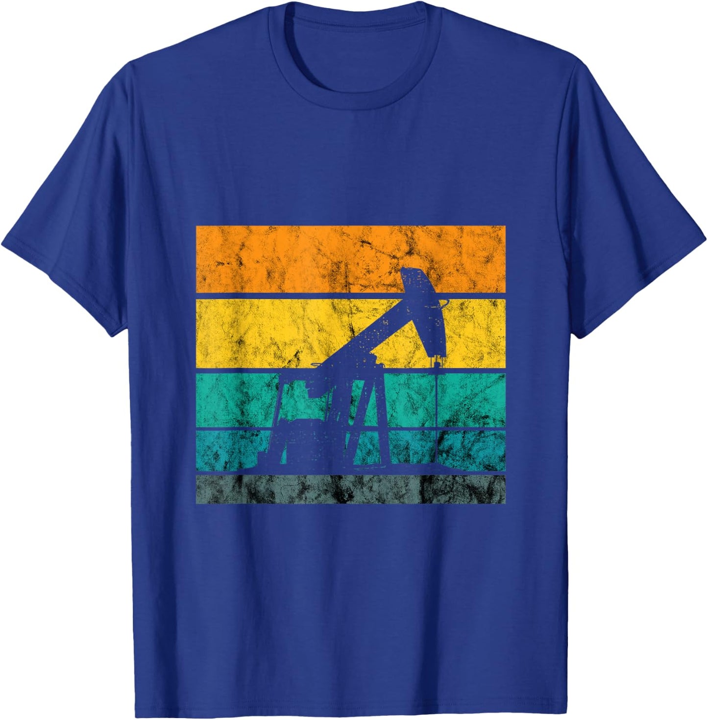 Oilfield Worker Oil Rig Oildrilling Retro Vintage Oil Worker T-Shirt - T-Shirt | Royal