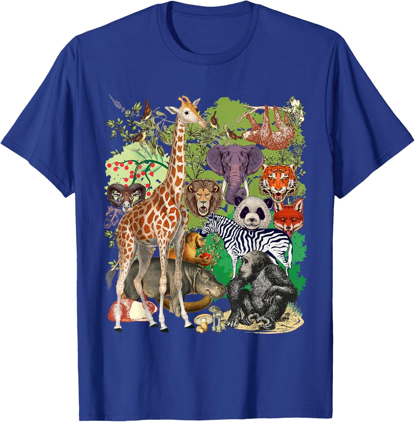 Jungle Animal Wildlife Safari Zoo Theme Forest Wild Animals T-Shirt - T-Shirt | Royal