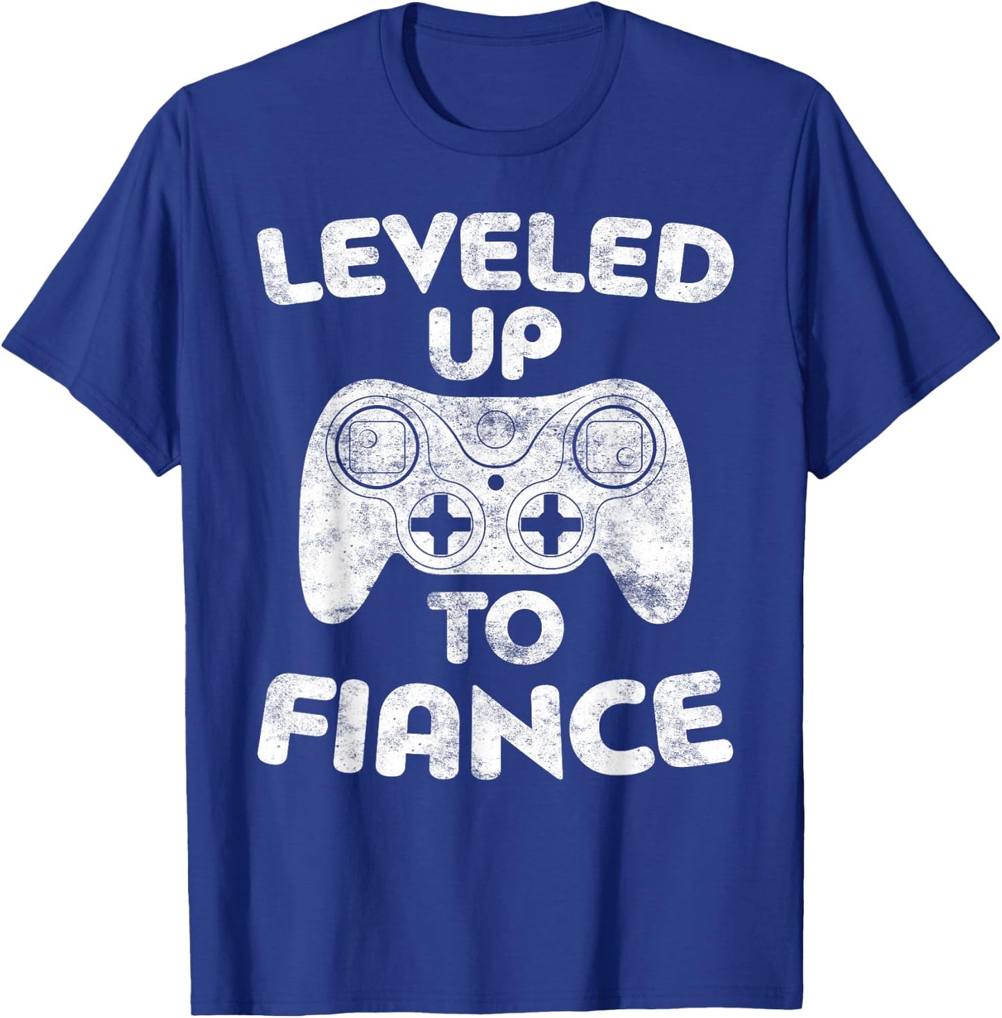 Leveled Up to Fiance Engagement Wedding Shirt T-Shirt - T-Shirt | Royal