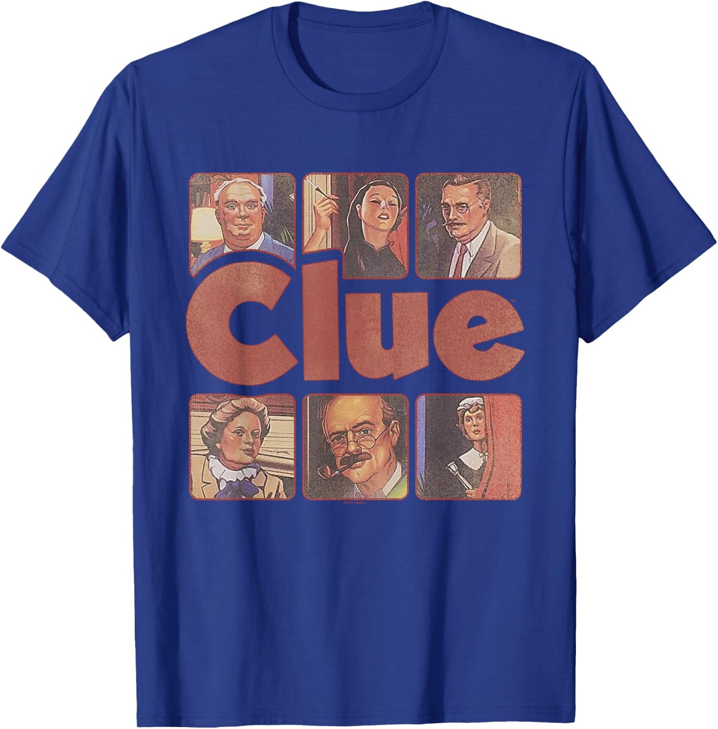 Clue Characters from 1986 T-Shirt - T-Shirt | Royal