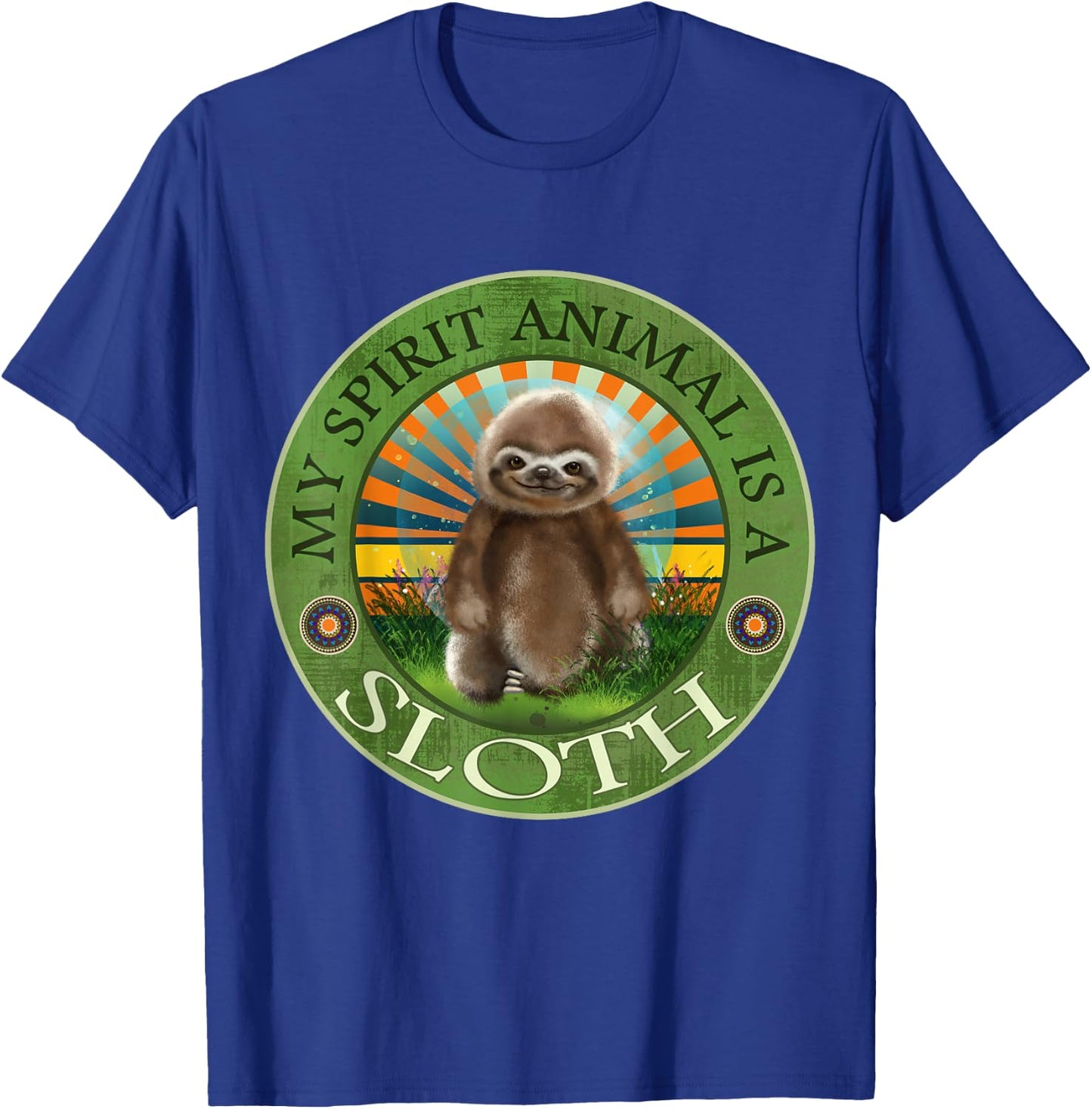 My Spirit Animal is a Sloth Nature Conservationist Lover T-Shirt - T-Shirt | Royal