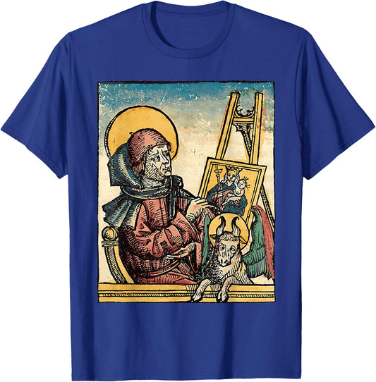 St Luke the Evangelist Catholic Patron Saint of Artists T-Shirt - T-Shirt | Royal