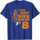 This Little Dirt Bike Rider Is 8th Birthday Boy Motocross T-Shirt - T-Shirt | Royal