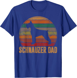 Retro Schnauzer Dad Gift Standard Giant Dog Owner Pet Father T-Shirt - T-Shirt | Royal
