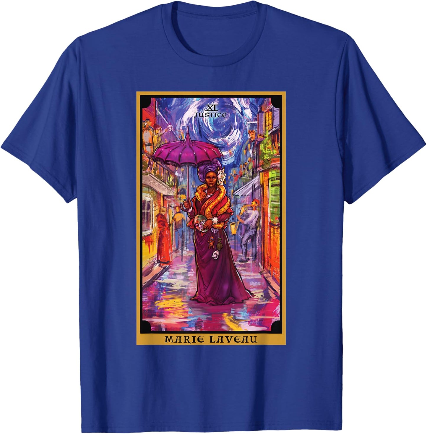 Marie Laveau Justice Tarot Card Voodoo Witch New Orleans T-Shirt - T-Shirt | Royal