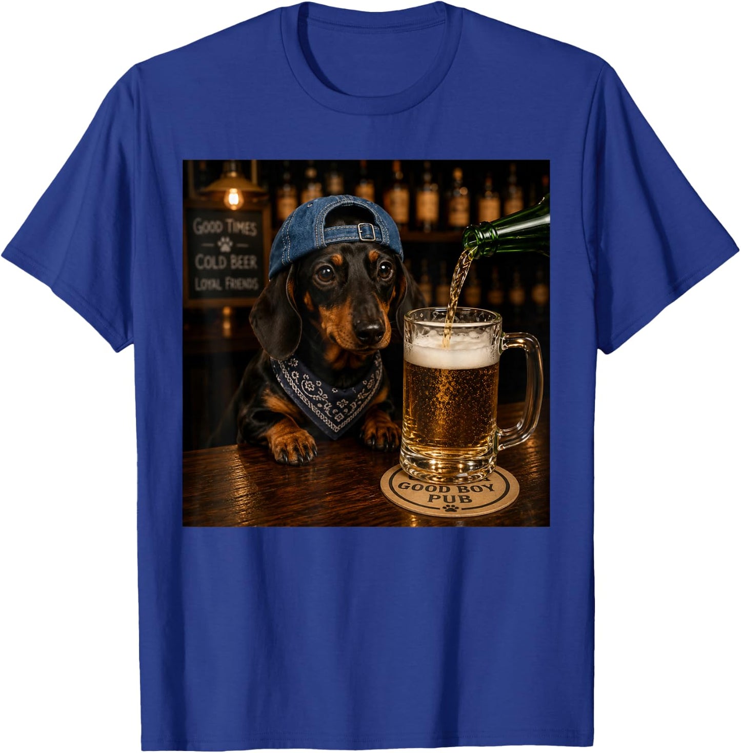 Dachshund Drinking Beer Funny Dog Meme T-Shirt - T-Shirt | Royal