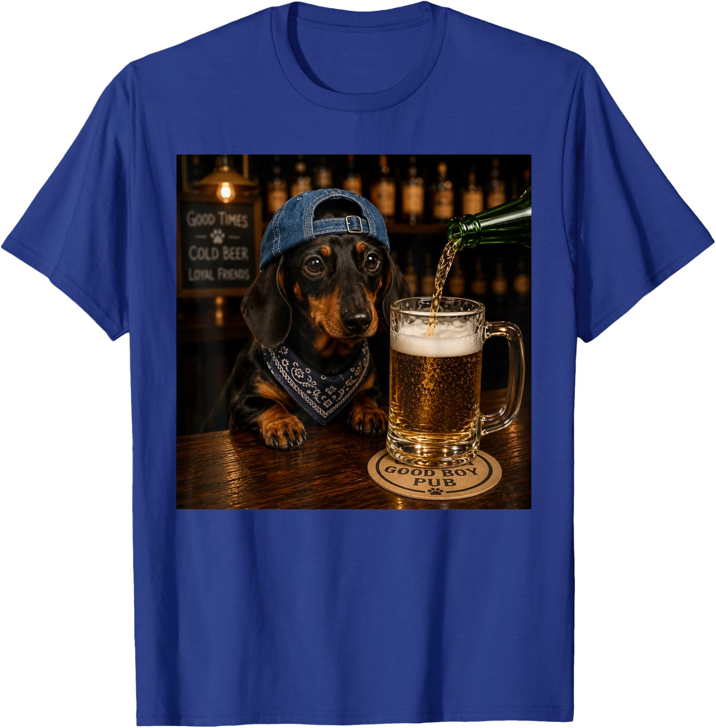 Dachshund Drinking Beer Funny Dog Meme T-Shirt - T-Shirt | Royal