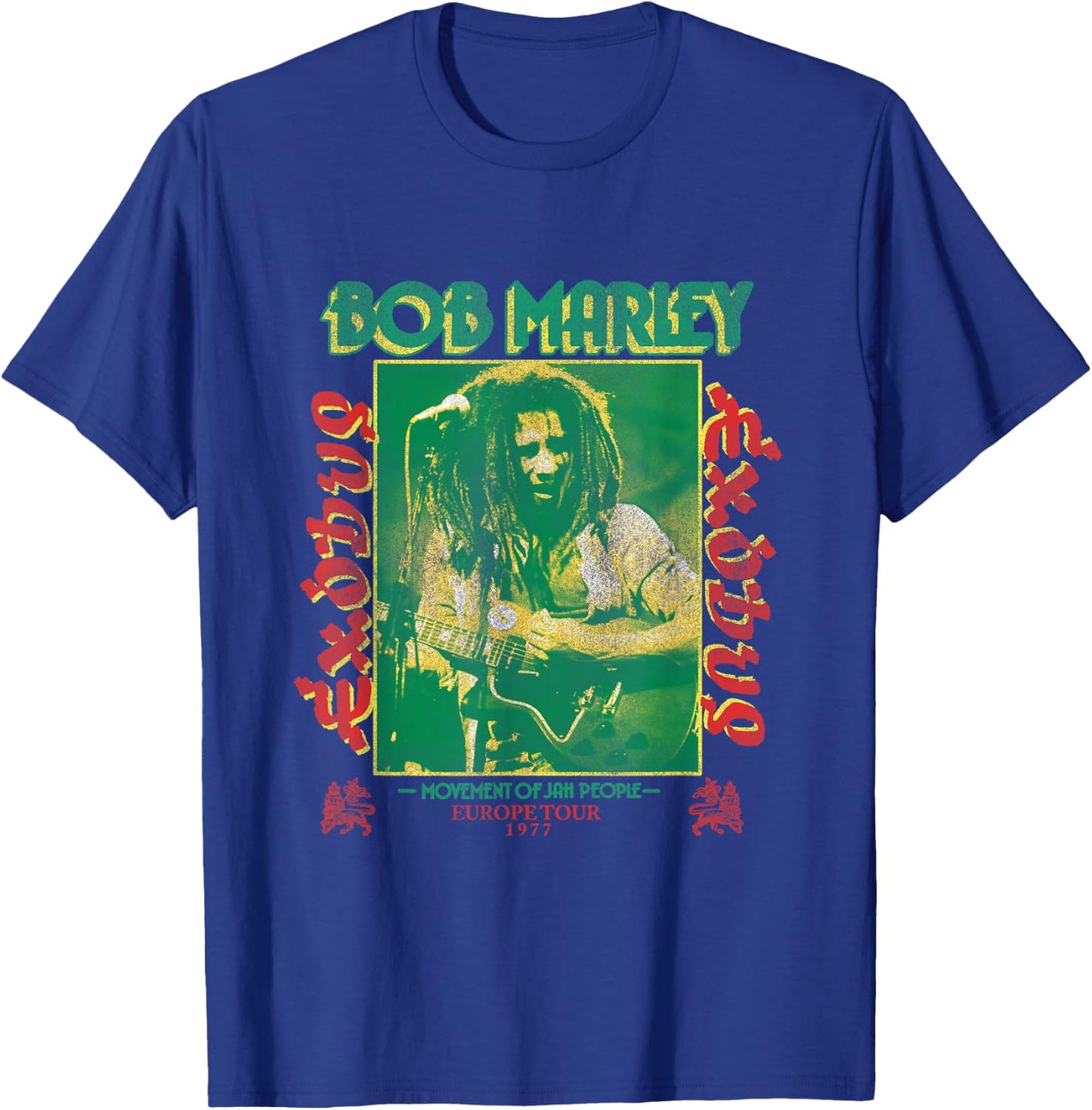 Bob Marley Exodus Movement of Jah People Guitar Black T-Shirt - T-Shirt | Royal