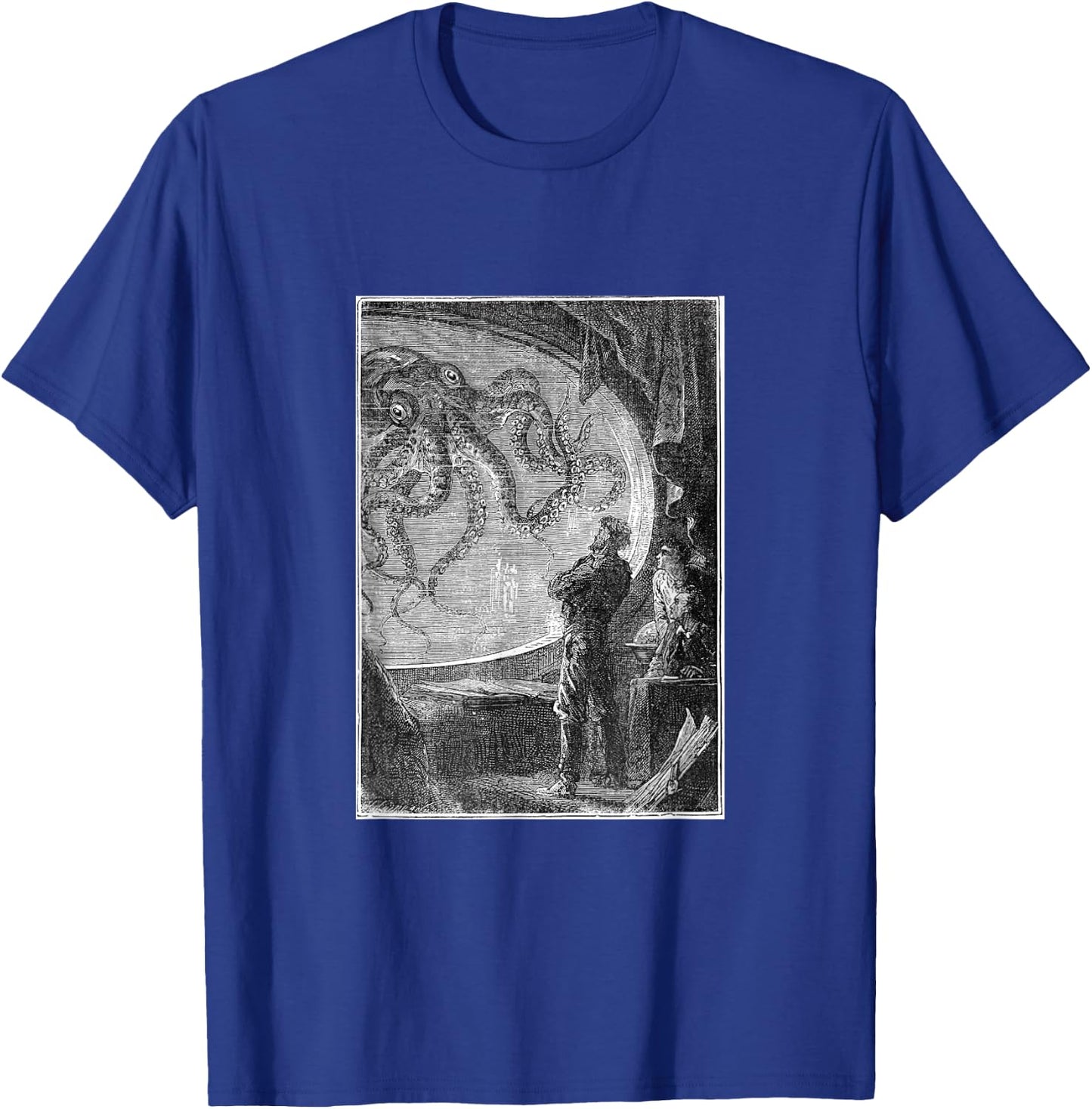 Captain Nemo Watching the Giant Squid T-Shirt - T-Shirt | Royal
