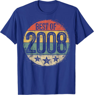 Best of 2008 17th Birthday Gifts Women 17 Year Old T-Shirt - T-Shirt | Royal