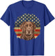 Chocolate Labrador With USA Flag Gift Chocolate Lab Dad Mom Men T-Shirt - T-Shirt | Royal