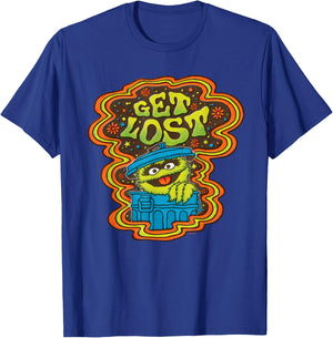 Sesame Street Psychedelic Oscar The Grouch Get Lost T-Shirt - T-Shirt | Royal
