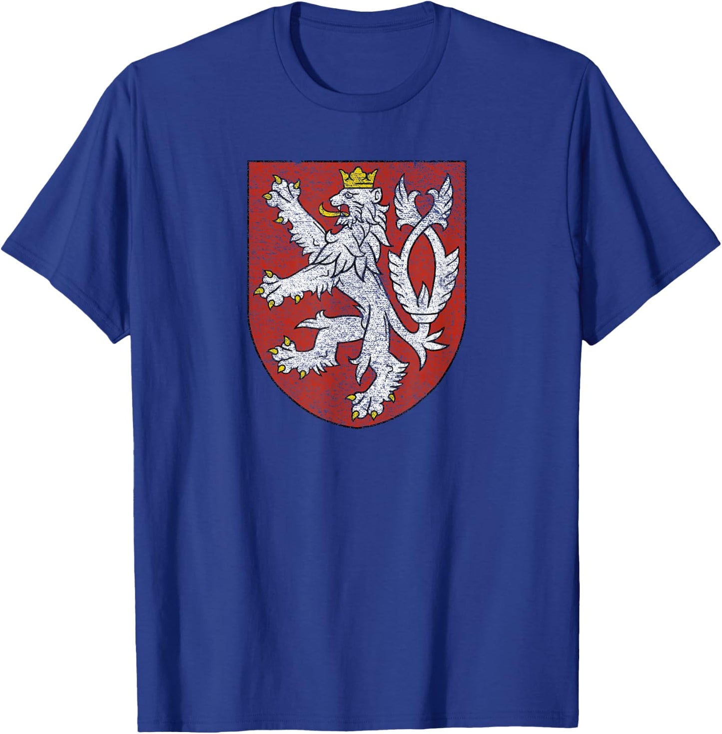 National Flag of Czech Republic Coat of Arms Czech Republic Coat of Arms Bohemia Flag Double-tailed Lion T-Shirt - T-Shirt | Royal