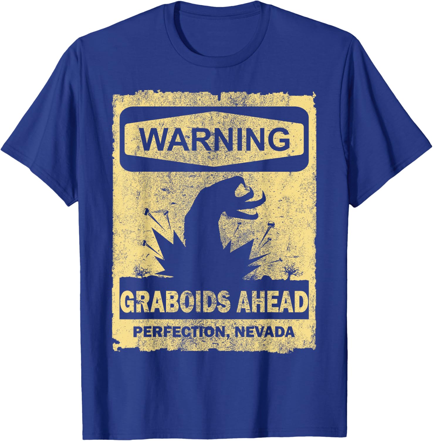 Warning Graboids Ahead T-Shirt - T-Shirt | Royal