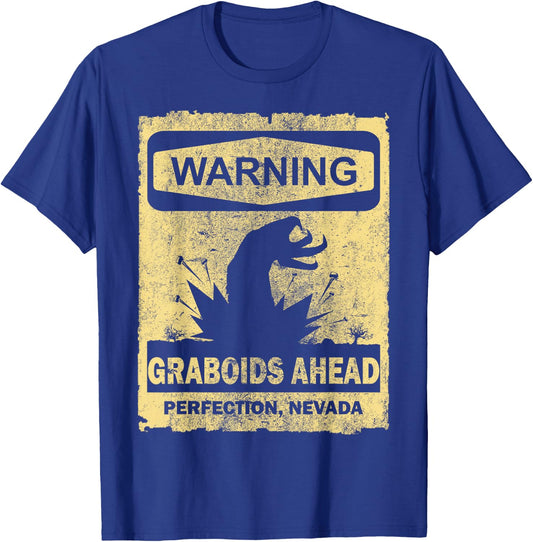 Warning Graboids Ahead T-Shirt - T-Shirt | Royal