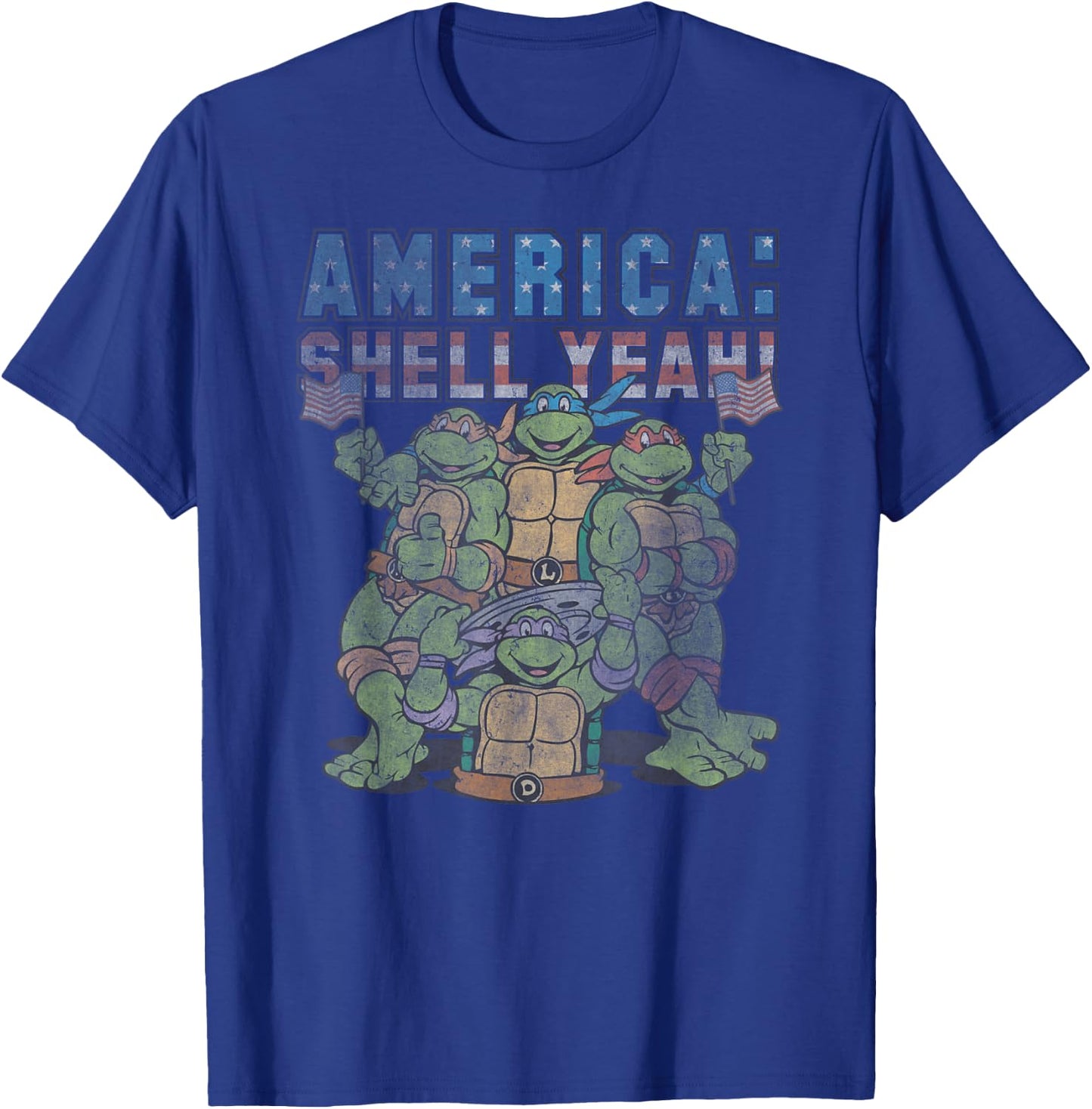 TMNT America: Shell Yeah! Group Shot T-Shirt - T-Shirt | Royal