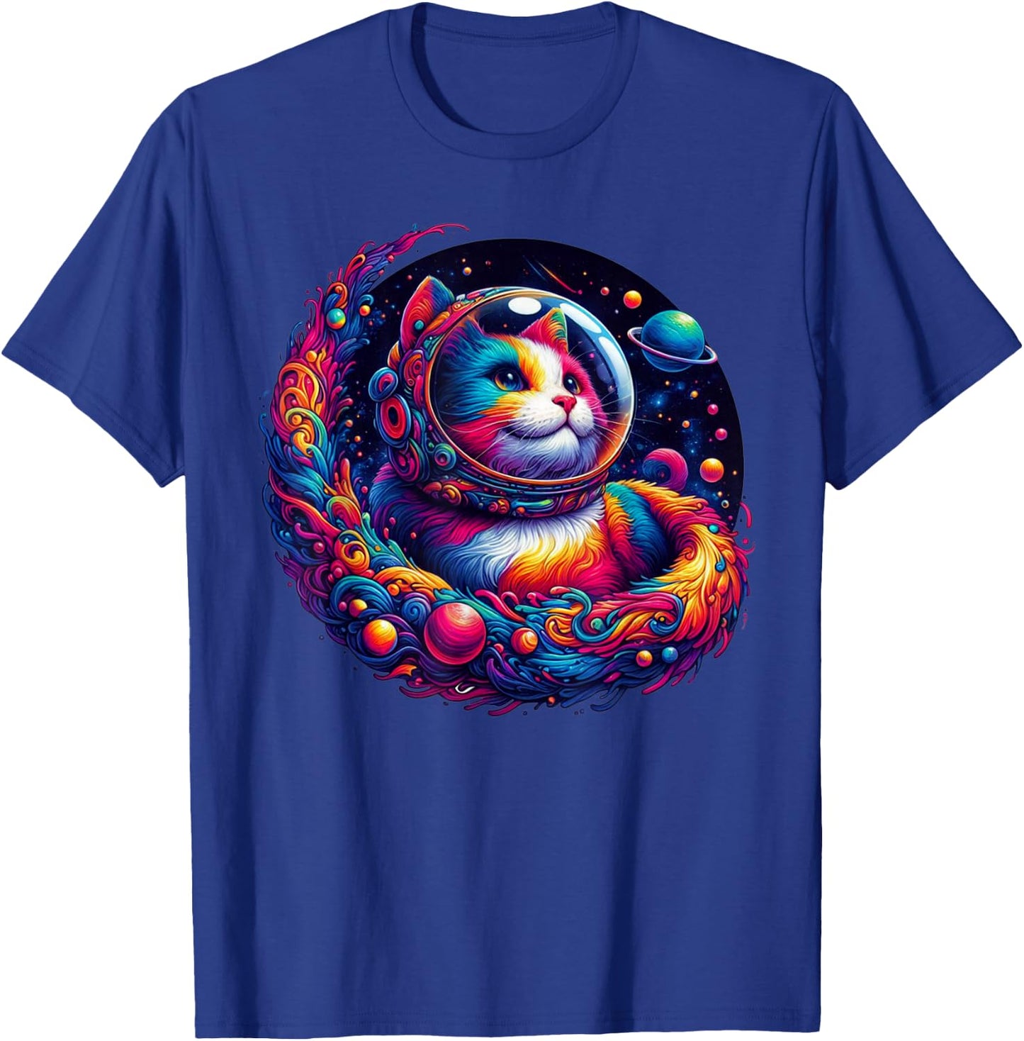 Cat in Space Astronaut Outer Galaxy Kitten Gifts Cat Space T-Shirt - T-Shirt | Royal