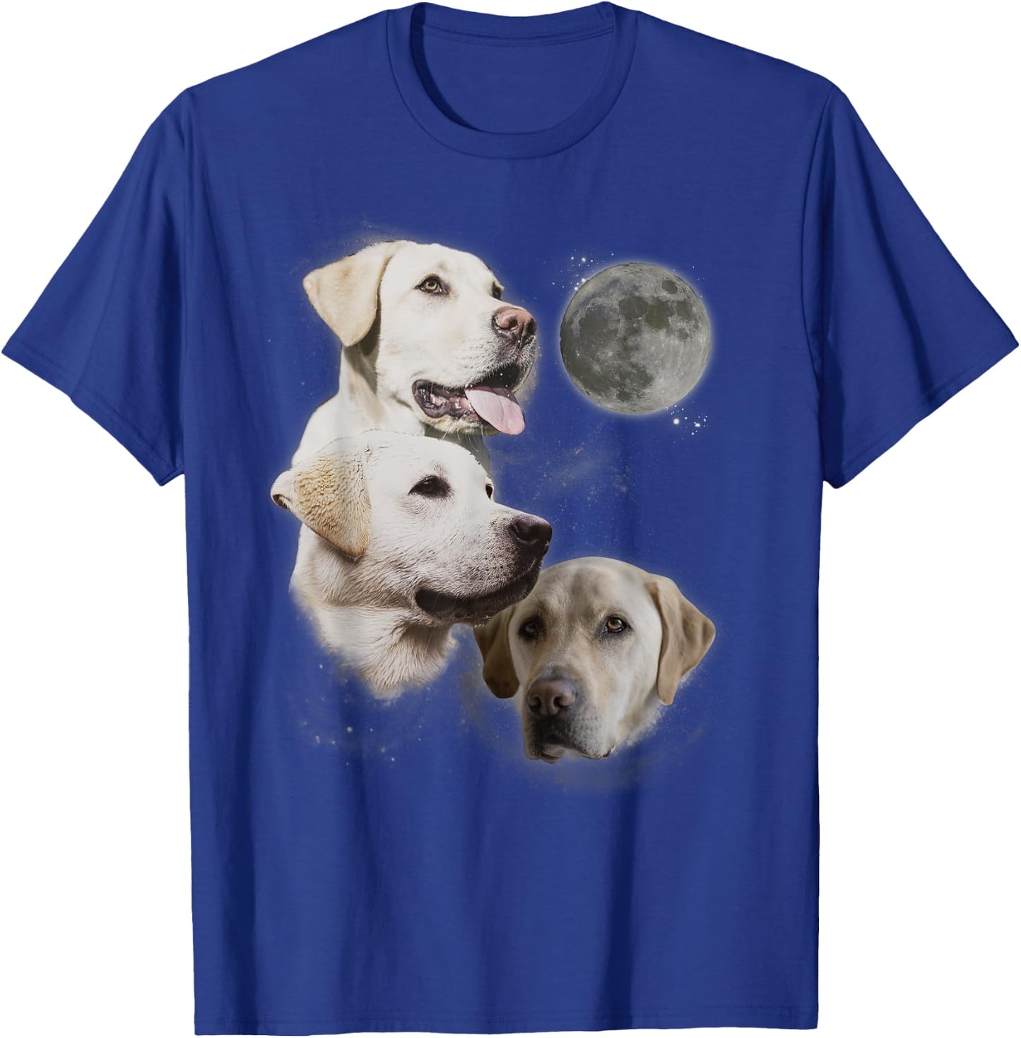 Howling at the Moon Shirt - Funny Yellow Labrador Retriever T-Shirt - T-Shirt | Royal