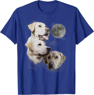 Howling at the Moon Shirt - Funny Yellow Labrador Retriever T-Shirt - T-Shirt | Royal