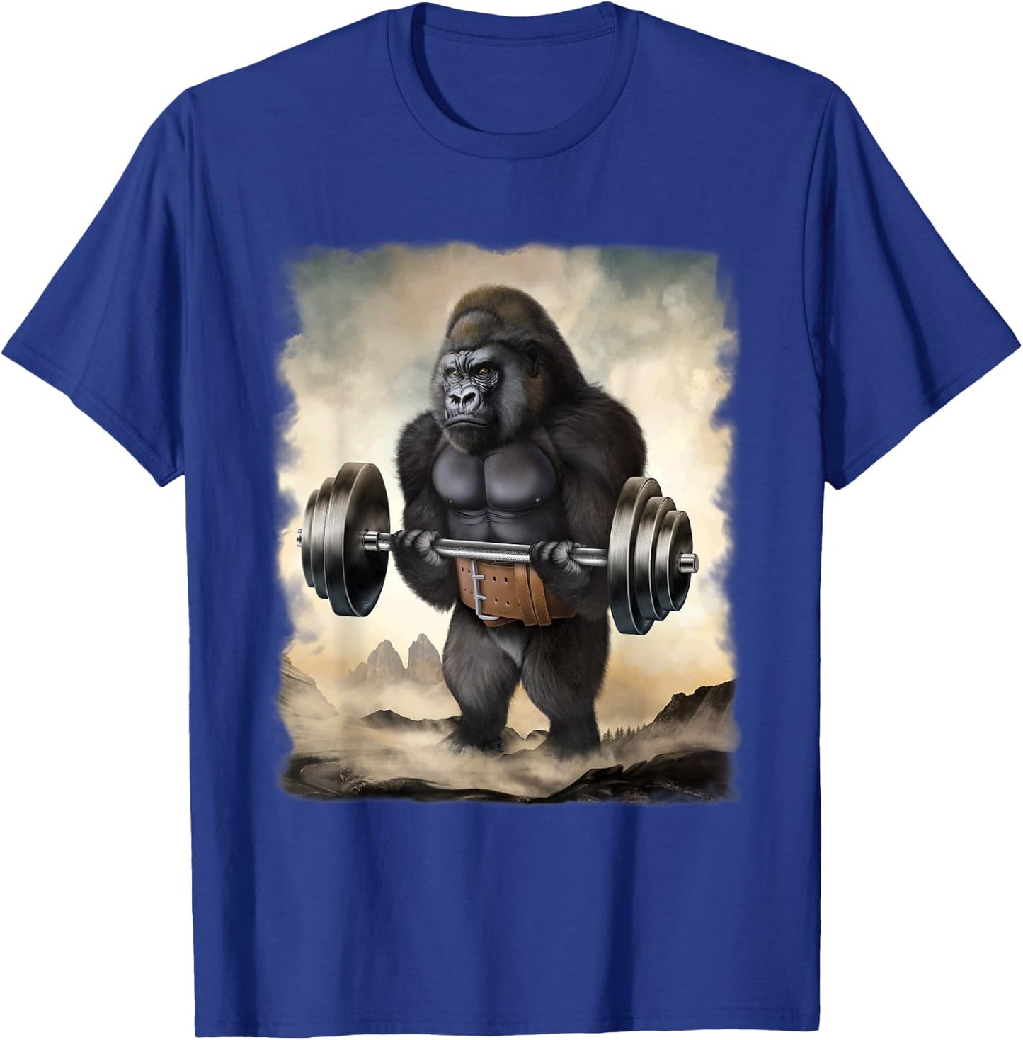 Gorilla Muscle Training Weightlifting T-Shirt - T-Shirt | Royal