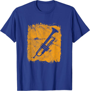 Vintage Trumpet Gift Musicians Blues Retro T-Shirt - T-Shirt | Royal