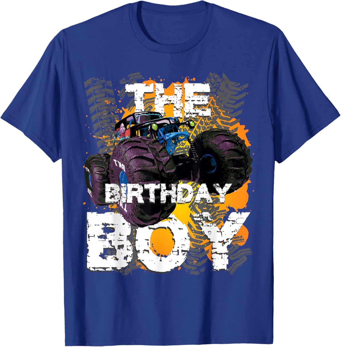 The Birthday Boy Monster Truck Matching Family Party T-Shirt - T-Shirt | Royal