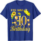 Its My 10th Birthday 10 Year Old Girl Sunflower Butterfly T-Shirt - T-Shirt | Royal