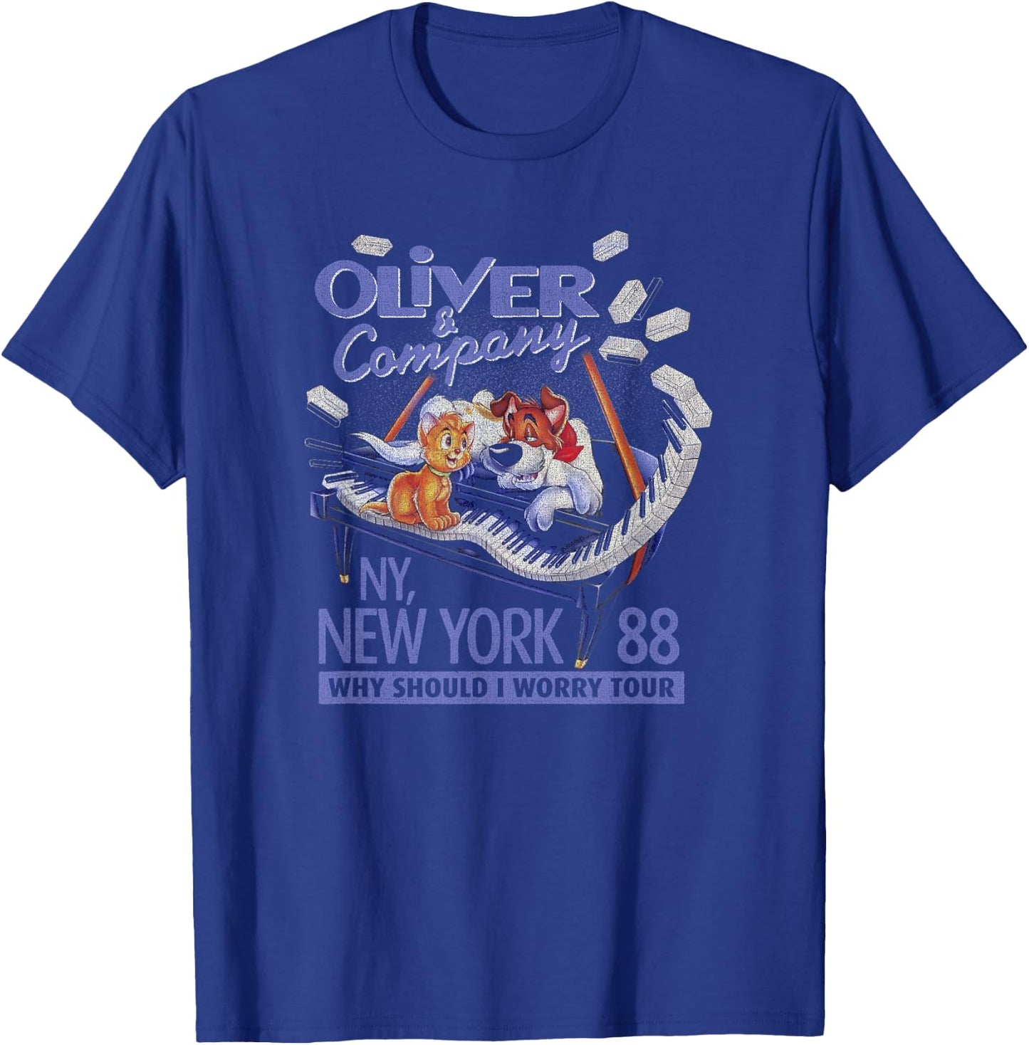 Disney Oliver & Company New York Movie Poster T-Shirt - T-Shirt | Royal