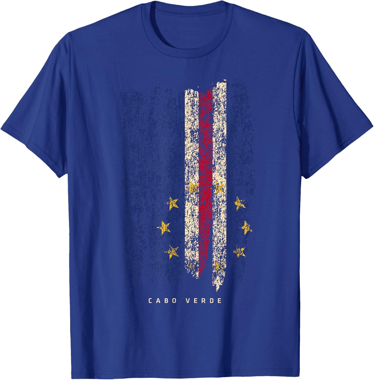 Vintage Cape Verde Retro Cabo Verde Flag Shirt T-Shirt - T-Shirt | Royal