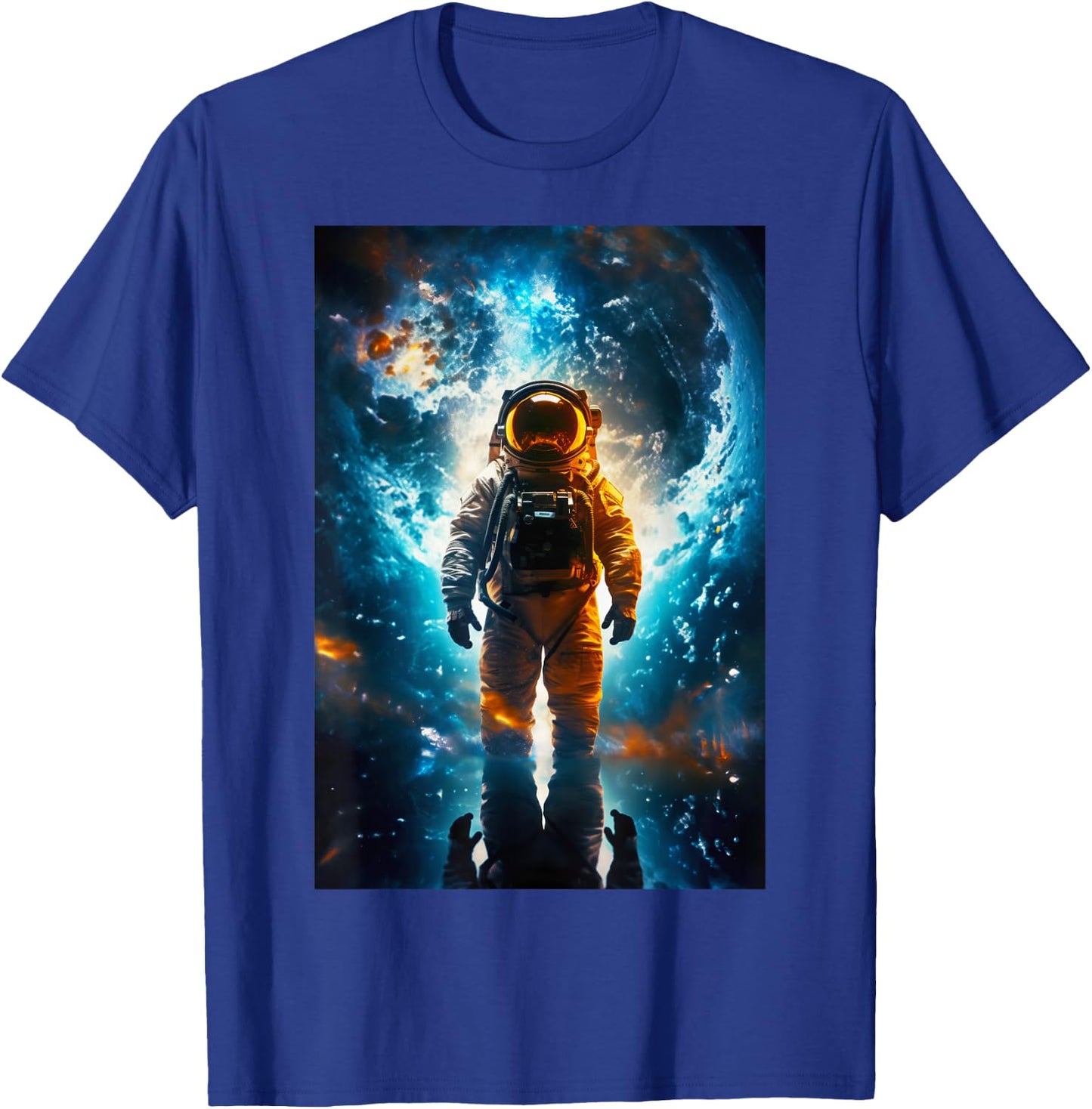 Interstellar Traveler Astronaut Earth Space Art for T-Shirt - T-Shirt | Royal