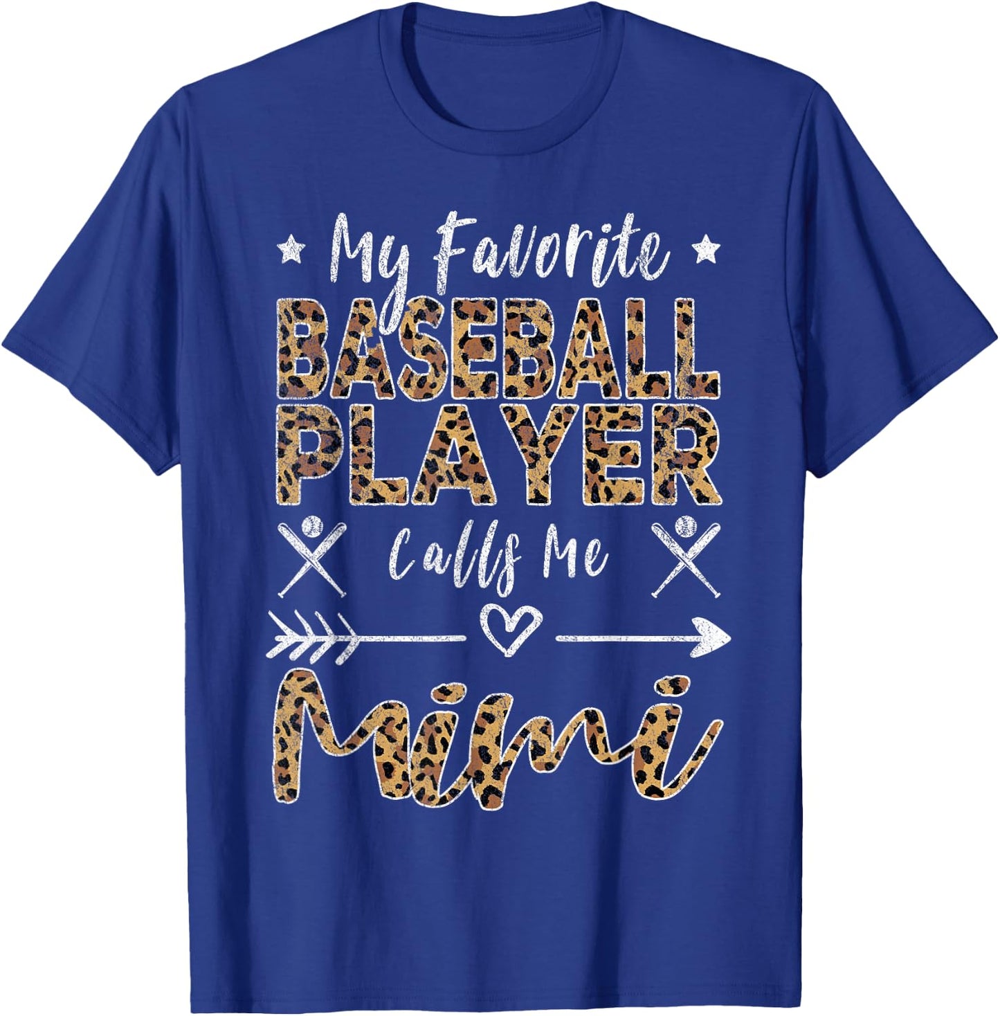 My Favorite Baseball Player Calls Me Mimi Grandma T-Shirt - T-Shirt | Royal