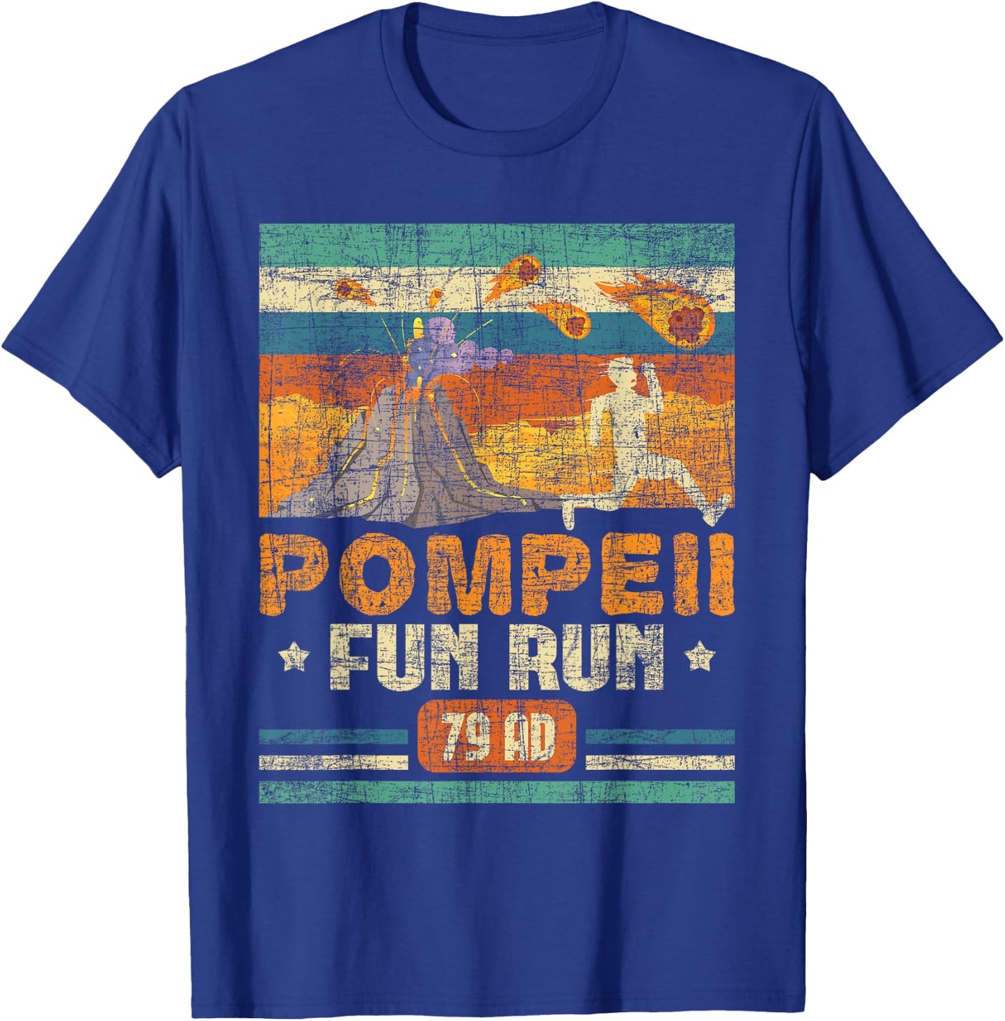 Pompeii Fun Run - Geography Volcanologist Volcanology Small T-Shirt - T-Shirt | Royal
