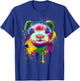 Ferret Artwork Face Hand Painting Splash Art Pet Polecat T-Shirt - T-Shirt | Royal