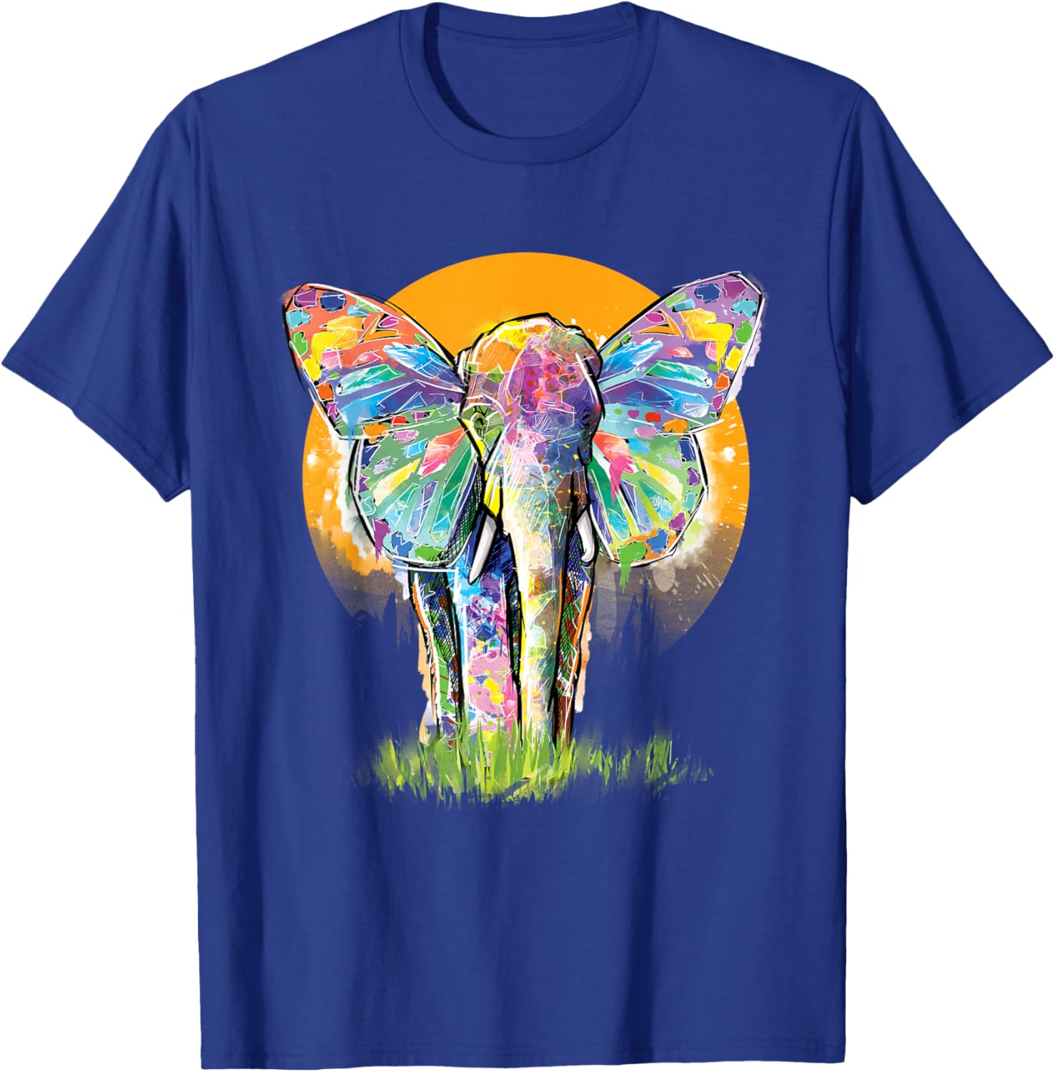 Elephant Shirt Men Women Elephant Lover Graphic Elephant T-Shirt - T-Shirt | Royal