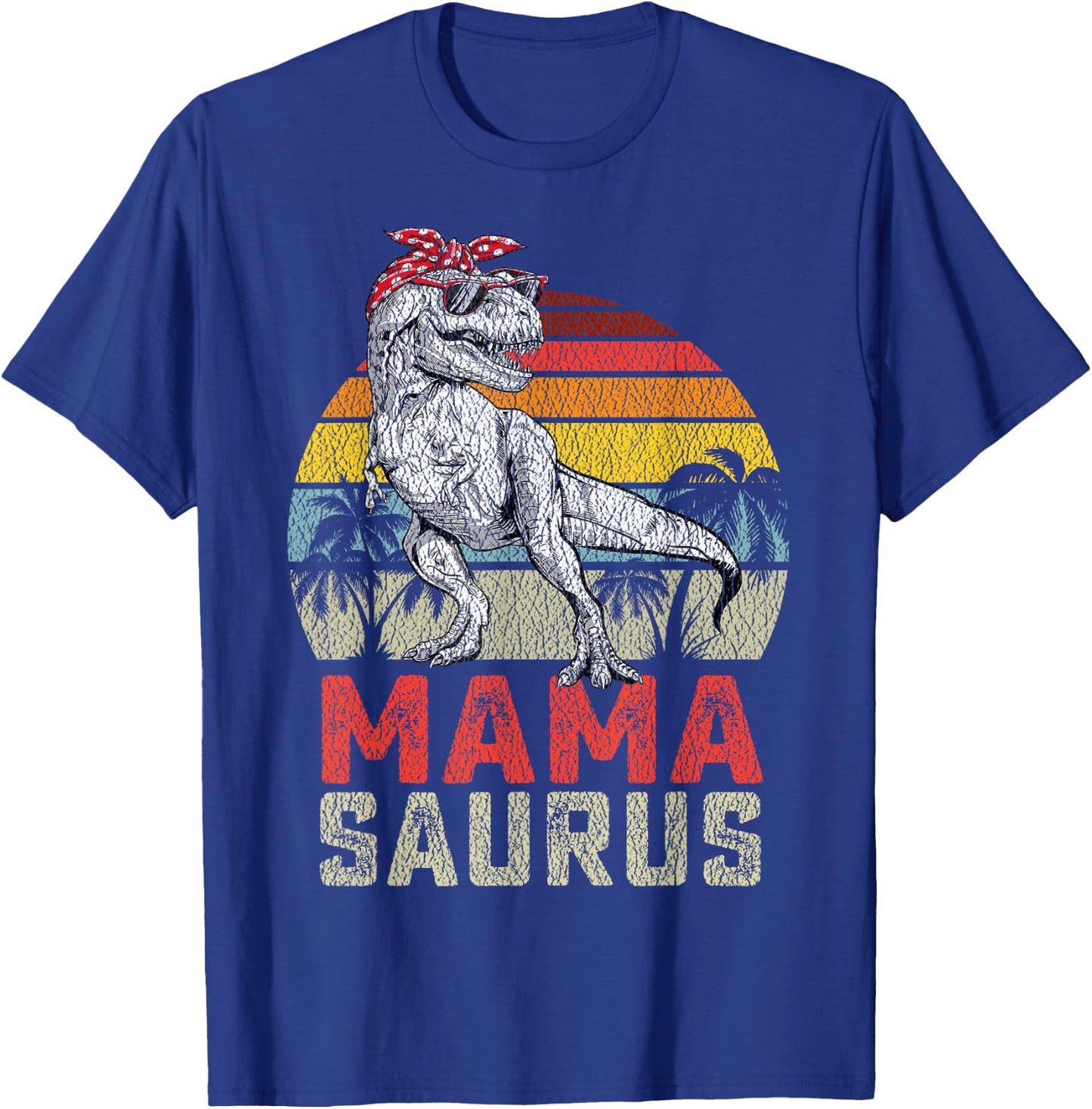 Mamasaurus T Rex Dinosaur Mama Saurus Family Matching T-Shirt - T-Shirt | Royal