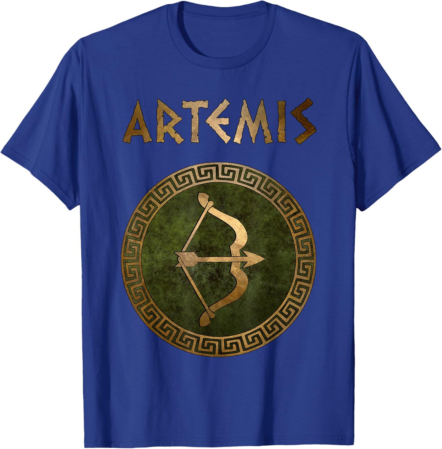 Artemis Greek Goddess of Hunting Antique Symbol T-Shirt - T-Shirt | Royal