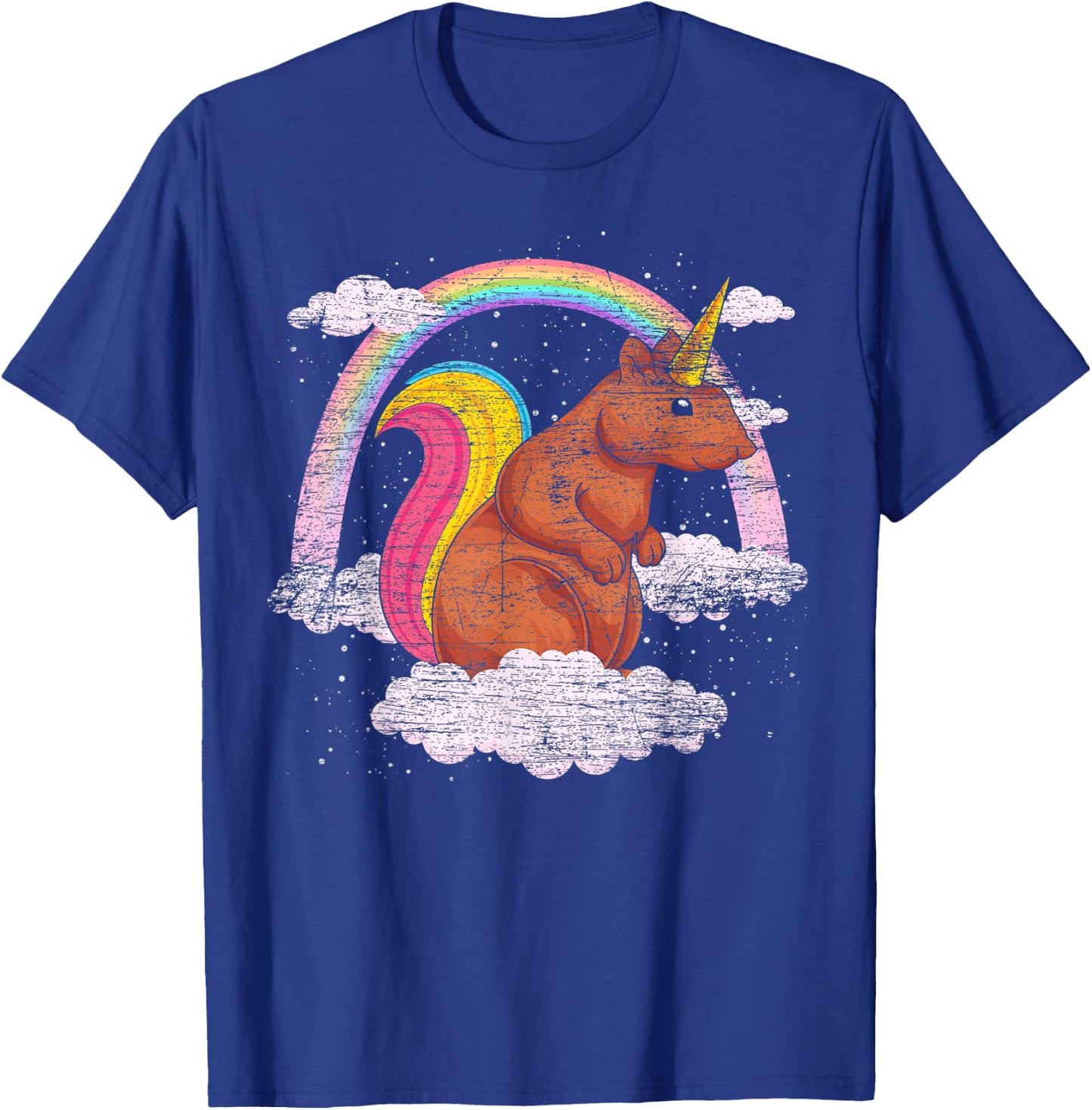 Fantasy Animal Rainbow Squirrelcorn Squirrel Unicorn T-Shirt - T-Shirt | Royal