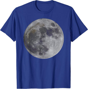 Halloween Full Moon from Satellite Outer Space Science T-Shirt - T-Shirt | Royal