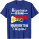 Happiness Is Being Married To A Filipino Wedding Men Women T-Shirt - T-Shirt | Royal