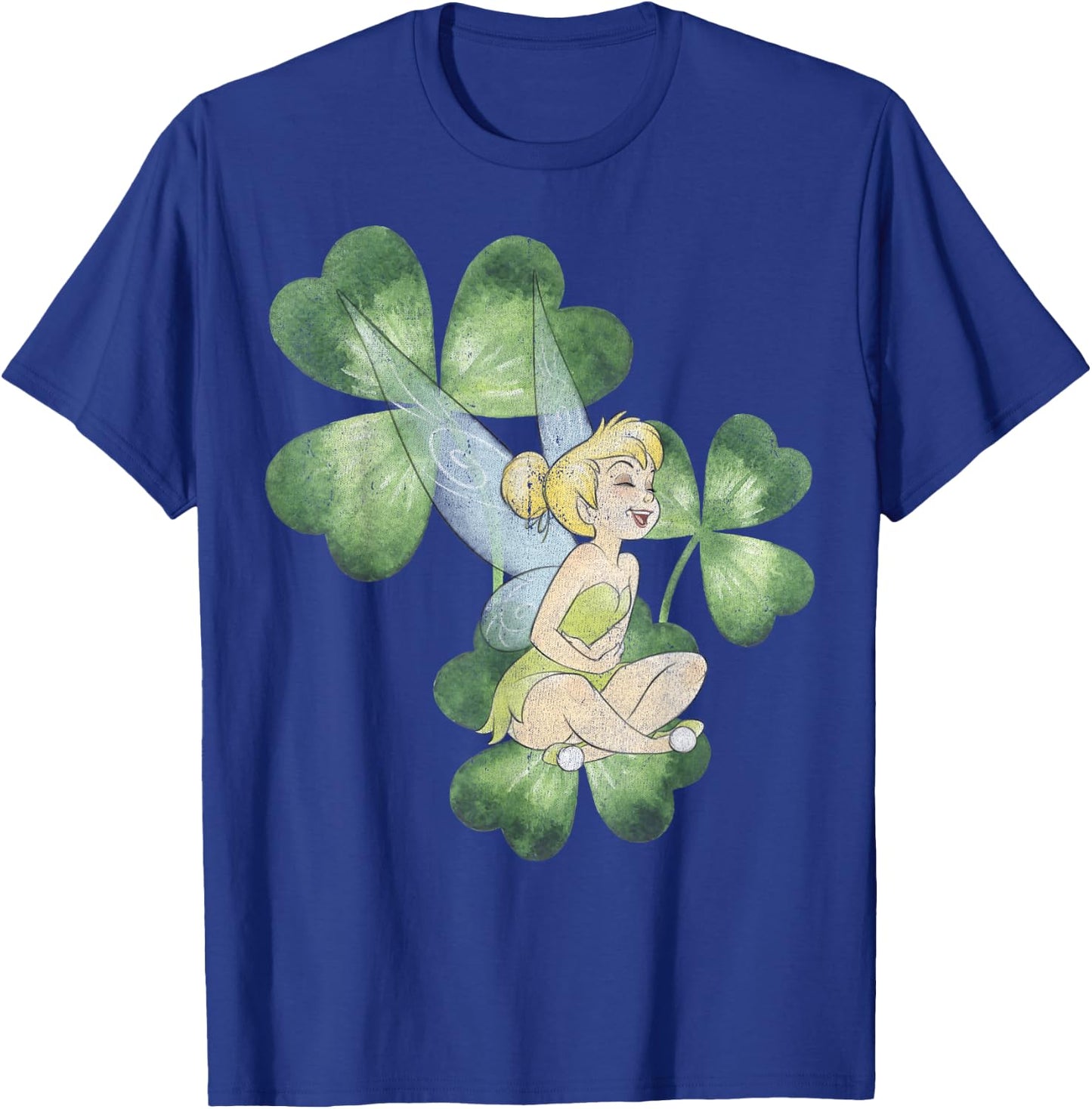 Disney Peter Pan St. Patrick's Day Tinker Bell Clover Retro T-Shirt - T-Shirt | Royal