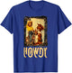 Howdy Vintage Rustic Rodeo Western Southern Cowgirl Portrait T-Shirt - T-Shirt | Royal