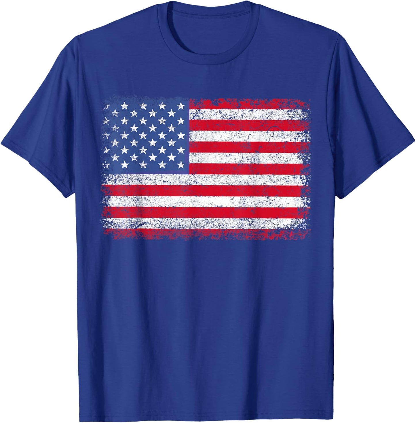 Patriotic USA Flag 4th of July Women Kids Boys Girls T-Shirt - T-Shirt | Royal