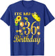 Its My 36th Birthday 36 Year Old Girl Sunflower Butterfly T-Shirt - T-Shirt | Royal